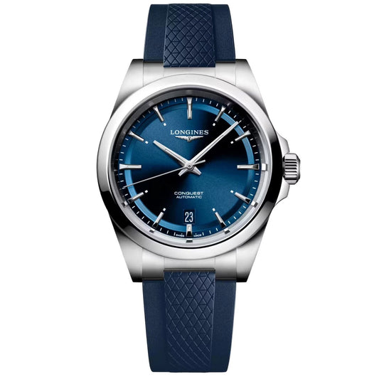 Longines montre Conquest 38mm bleu automatique acier L3.720.4.92.9