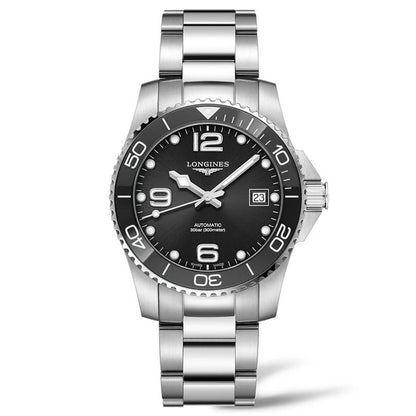 Longines montre Hydroconquest 39mm noir automatique acier