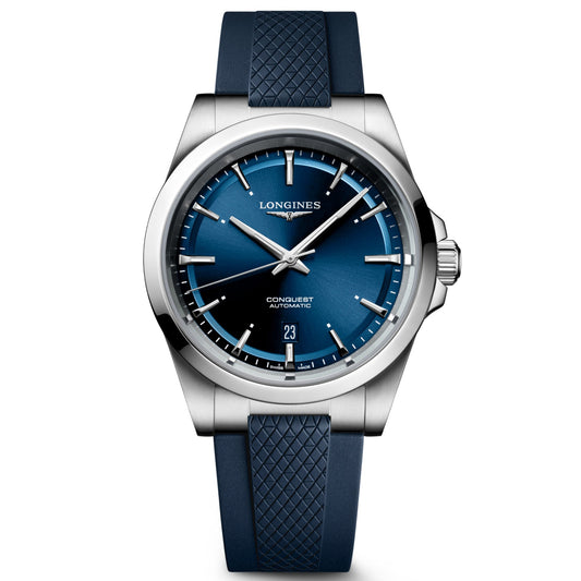 Longines montre Conquest 41mm bleu automatique acier L3.830.4.92.9