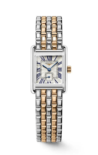 Longines montre Mini Dolcevita 21.50x29.00mm argent quartz or 18kt acier L5.200.5.71.7