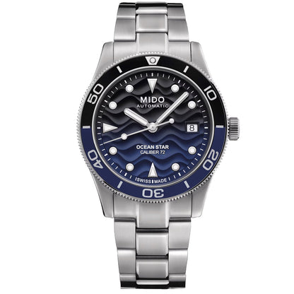 Montre Mido Ocean Star 39 mm en acier bleu automatique M026.907.11.041.00