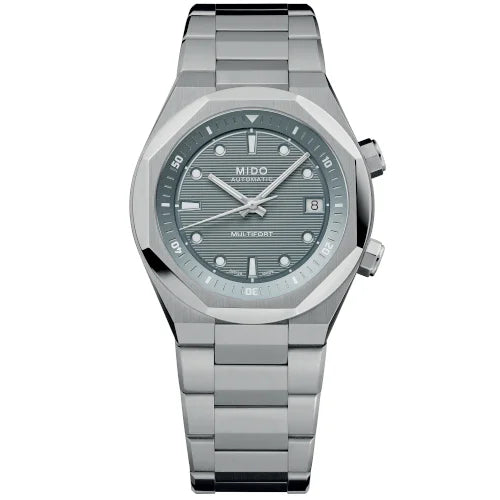 Mido montre Multifort 8 Two Crowns 38,4 x 40mm gris automatique acier M047.507.11.081.00