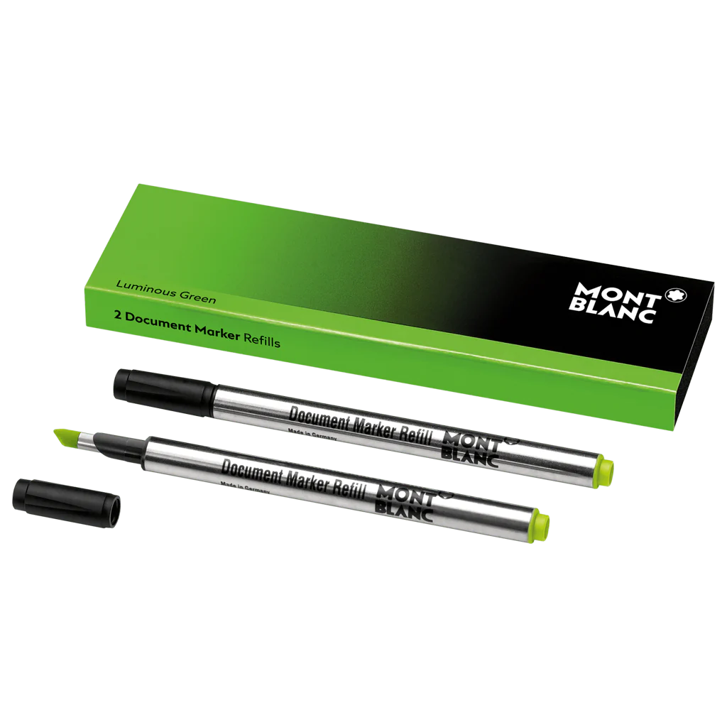 Montblanc 2 recharges pour surligneur Luminous Green marqueur de document 128253