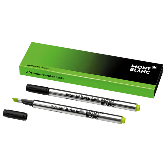 Montblanc 2 recharges pour surligneur Luminous Green marqueur de document 128253