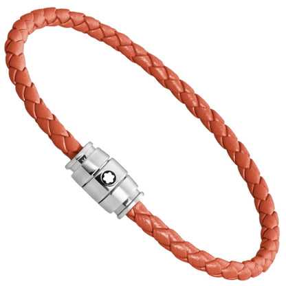 Montblanc Meisterstück Cayenne Bracelet 3 anneaux en acier et cuir taille L 13429168