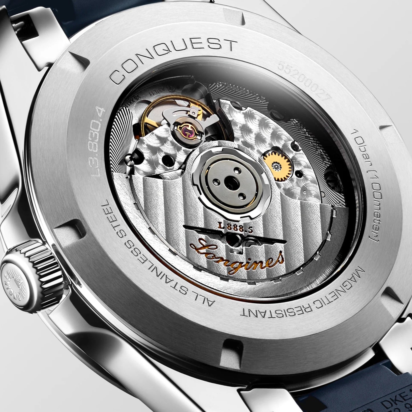 Longines montre Conquest 41mm bleu automatique acier L3.830.4.92.9