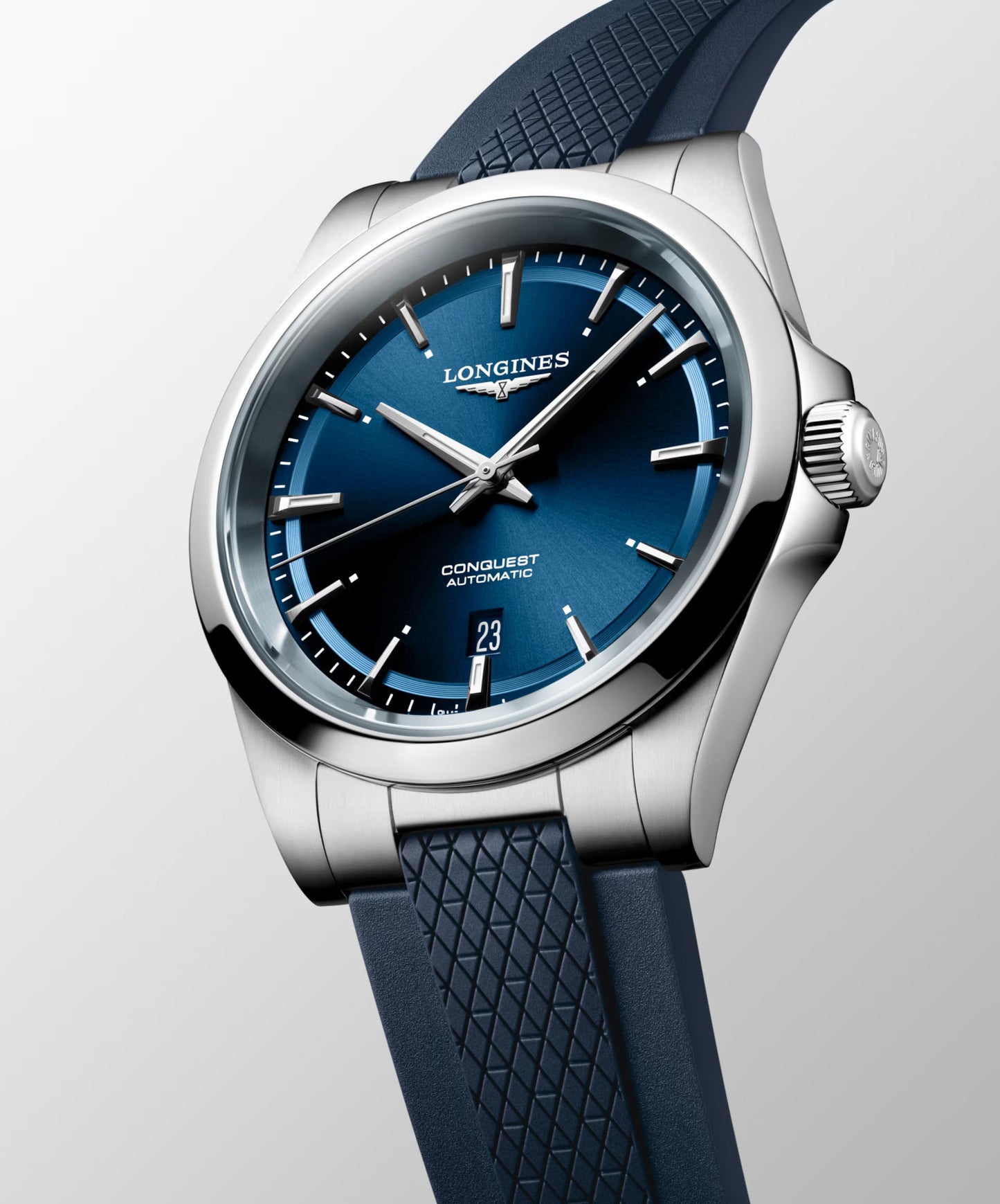 Longines montre Conquest 41mm bleu automatique acier L3.830.4.92.9