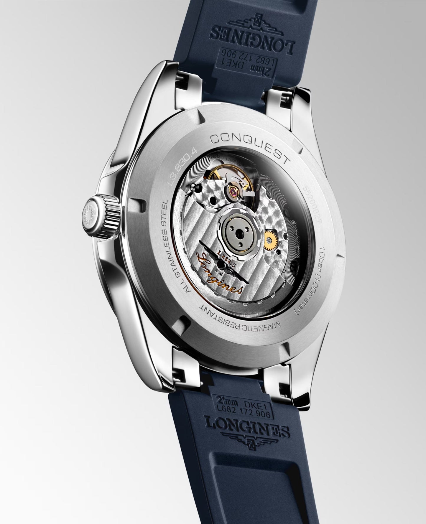 Longines montre Conquest 41mm bleu automatique acier L3.830.4.92.9
