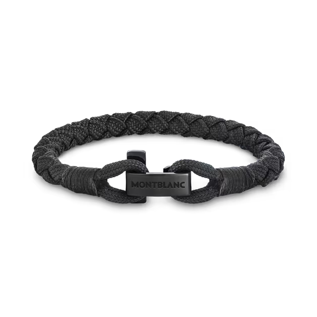 Bracelet Montblanc avec fermoir en T noir, taille M 130861 63