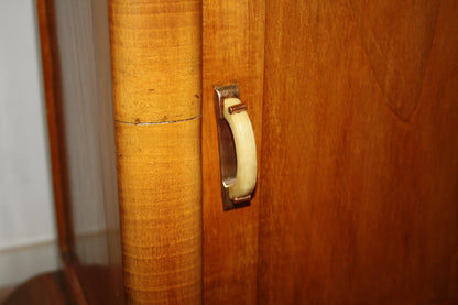 Toeletta in noce art decò anni 50 con maniglia in avorio antiquariato modernariato vintage italiano