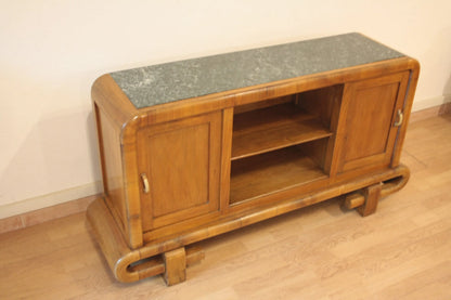 Toeletta in noce art decò anni 50 con piano in marmo antiquariato modernariato vintage italiano