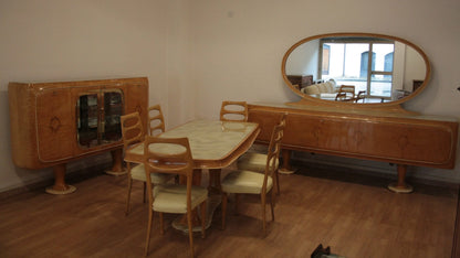 Mobile bar credenza vittorio dassi anni 50 in legno marrone con design credenza mid-century moderna