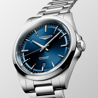 Longines montre Conquest 2023 41mm bleu automatique acier L3.830.4.92.6