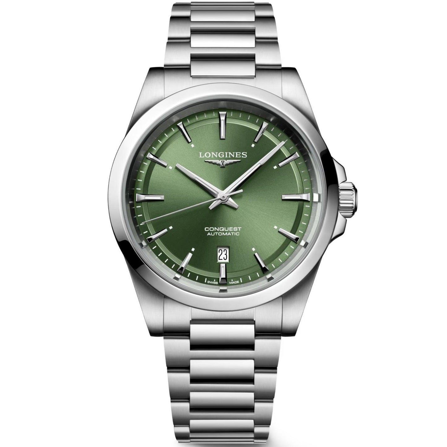 Longines montre Conquest 2023 41mm verte acier automatique L3.830.4.02.6