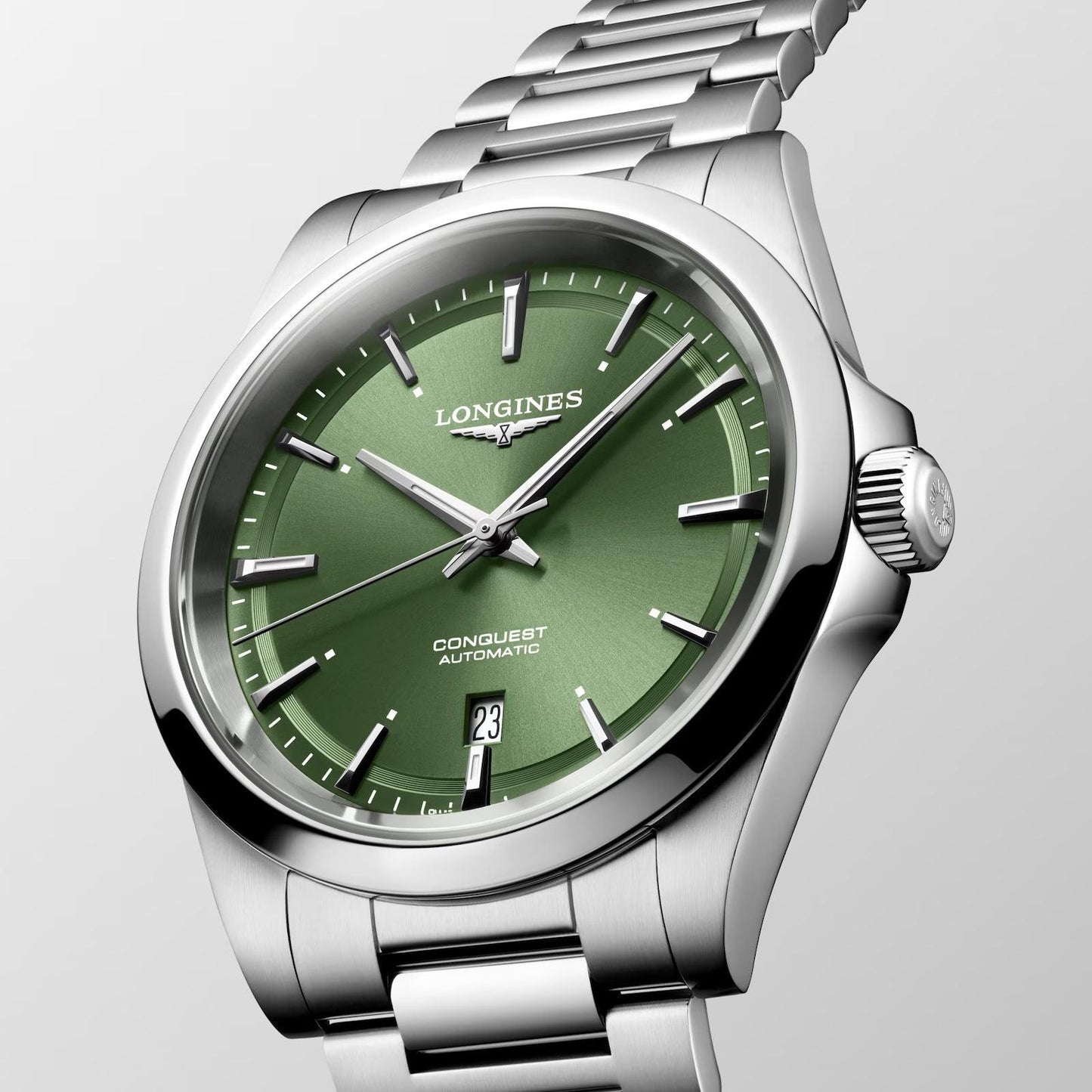 Longines montre Conquest 2023 41mm verte acier automatique L3.830.4.02.6