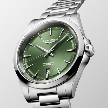 Longines montre Conquest 2023 41mm verte acier automatique L3.830.4.02.6