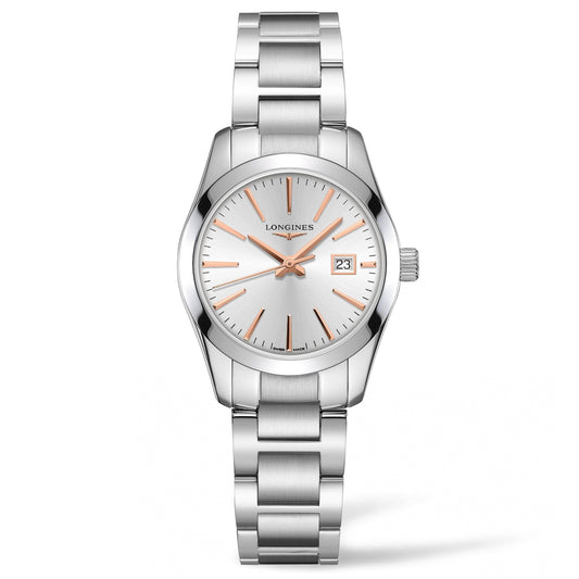 Longines montre Conquest Classic 29,5mm argent acier quartz L2.286.4.72.6
