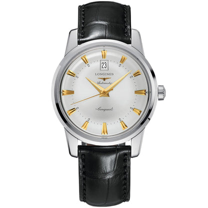 Longines montre Conquest Heritage 40mm argent automatique acier L1.645.4.75.4