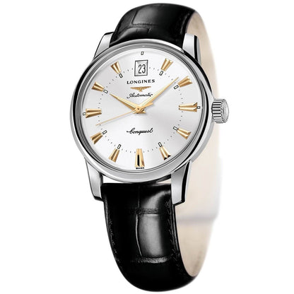 Longines montre Conquest Heritage 40mm argent automatique acier L1.645.4.75.4