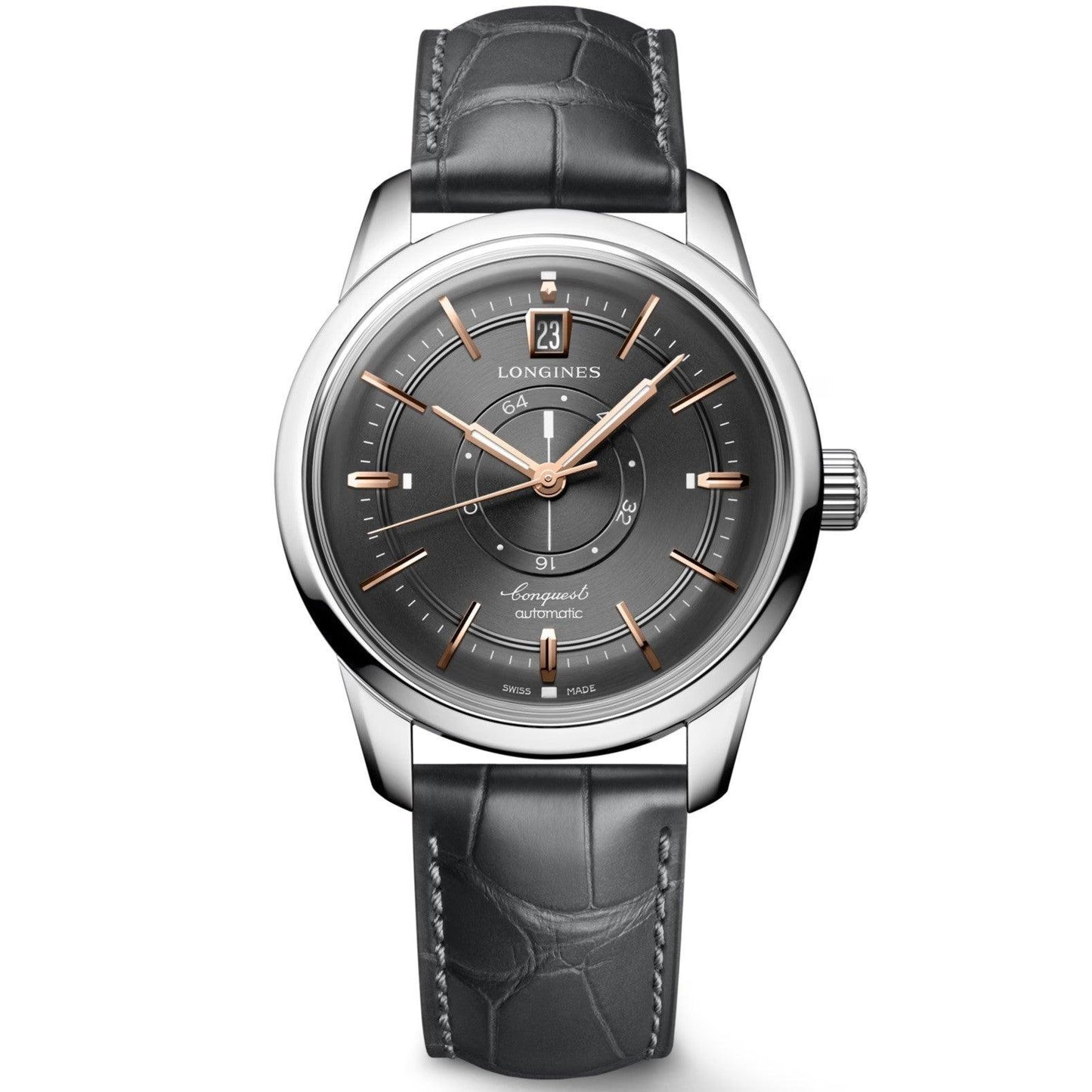 Montre Longines Conquest Heritage Central Power Reserve 38 mm Anthracite Automatique Acier L1.648.4.62.2
