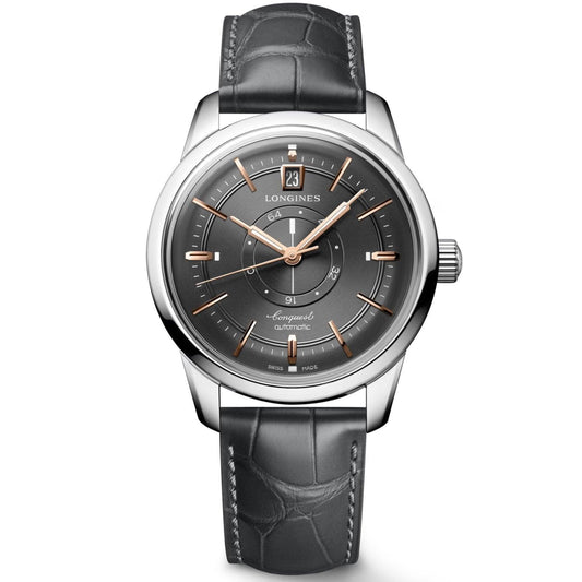 Montre Longines Conquest Heritage Central Power Reserve 38 mm Anthracite Automatique Acier L1.648.4.62.2