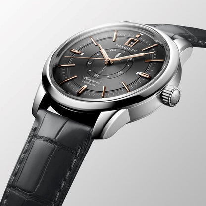 Montre Longines Conquest Heritage Central Power Reserve 38 mm Anthracite Automatique Acier L1.648.4.62.2