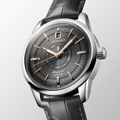 Montre Longines Conquest Heritage Central Power Reserve 38 mm Anthracite Automatique Acier L1.648.4.62.2