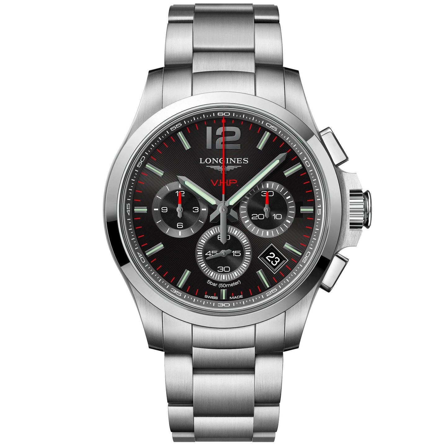 Montre Longines Conquest VHP Chronographe 42 mm Acier Noir Quartz L3.717.4.56.6