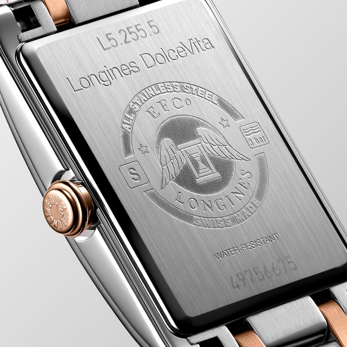 Montre Longines DolceVita 20,8x32mm blanc quartz acier L5.255.5.75.7