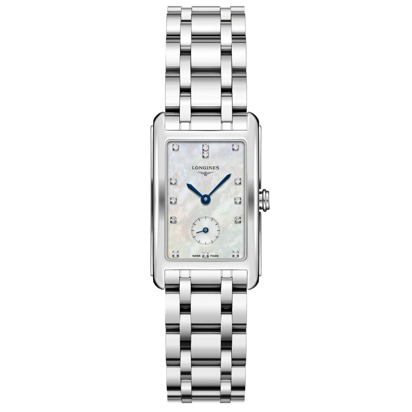 Longines montre DolceVita 23.30x37mm nacre diamants acier quartz L5.512.4.87.6
