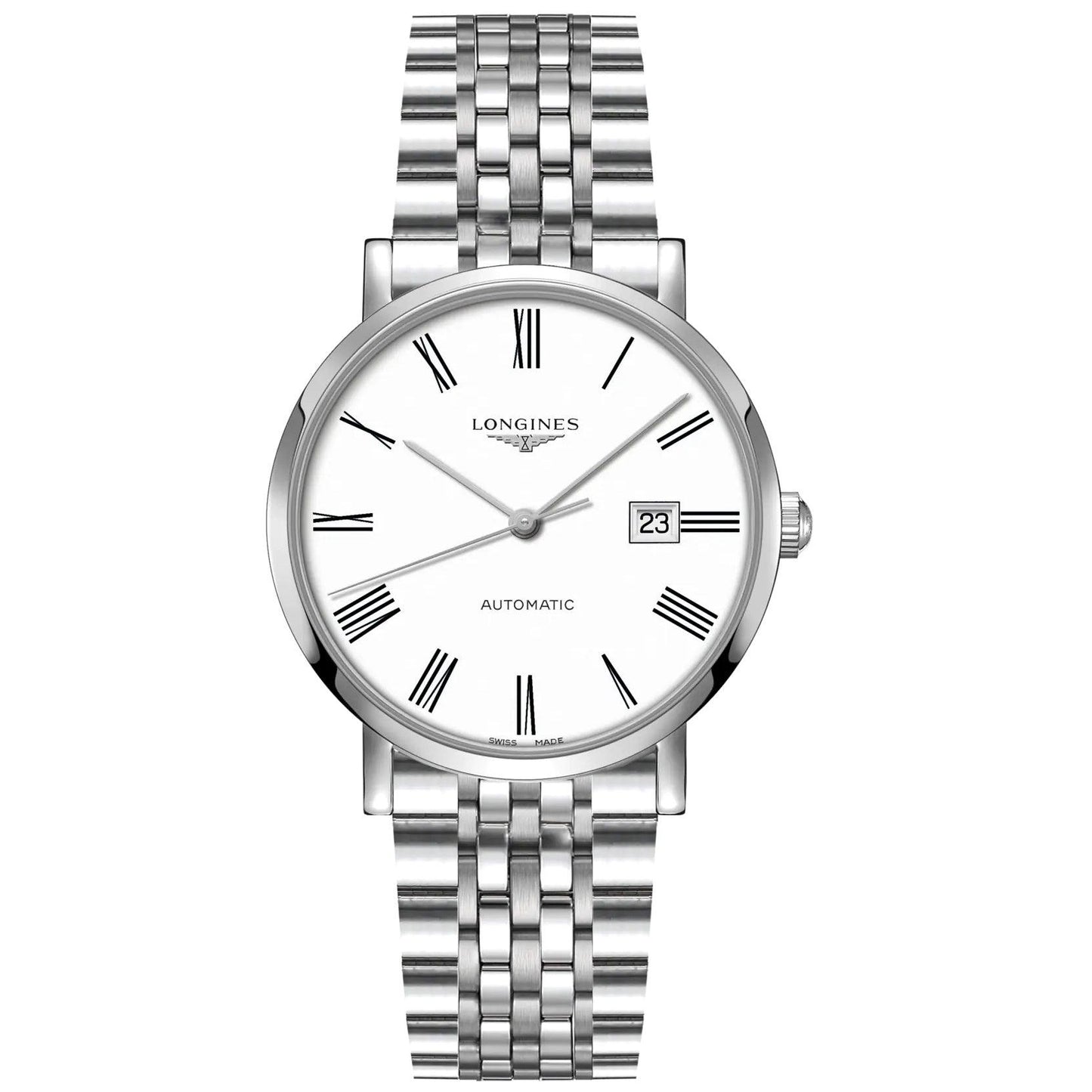 Longines montre Elegant Collection 41mm blanc automatique acier L4.911.4.11.6