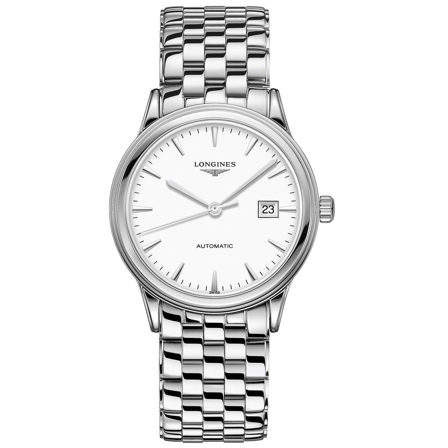 Longines montre Flagship 40mm blanc acier homme automatique L4.984.4.12.6