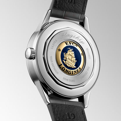 Longines montre Flagship Heritage Phase de Lune 38,5 mm argent automatique acier L4.815.4.72.2