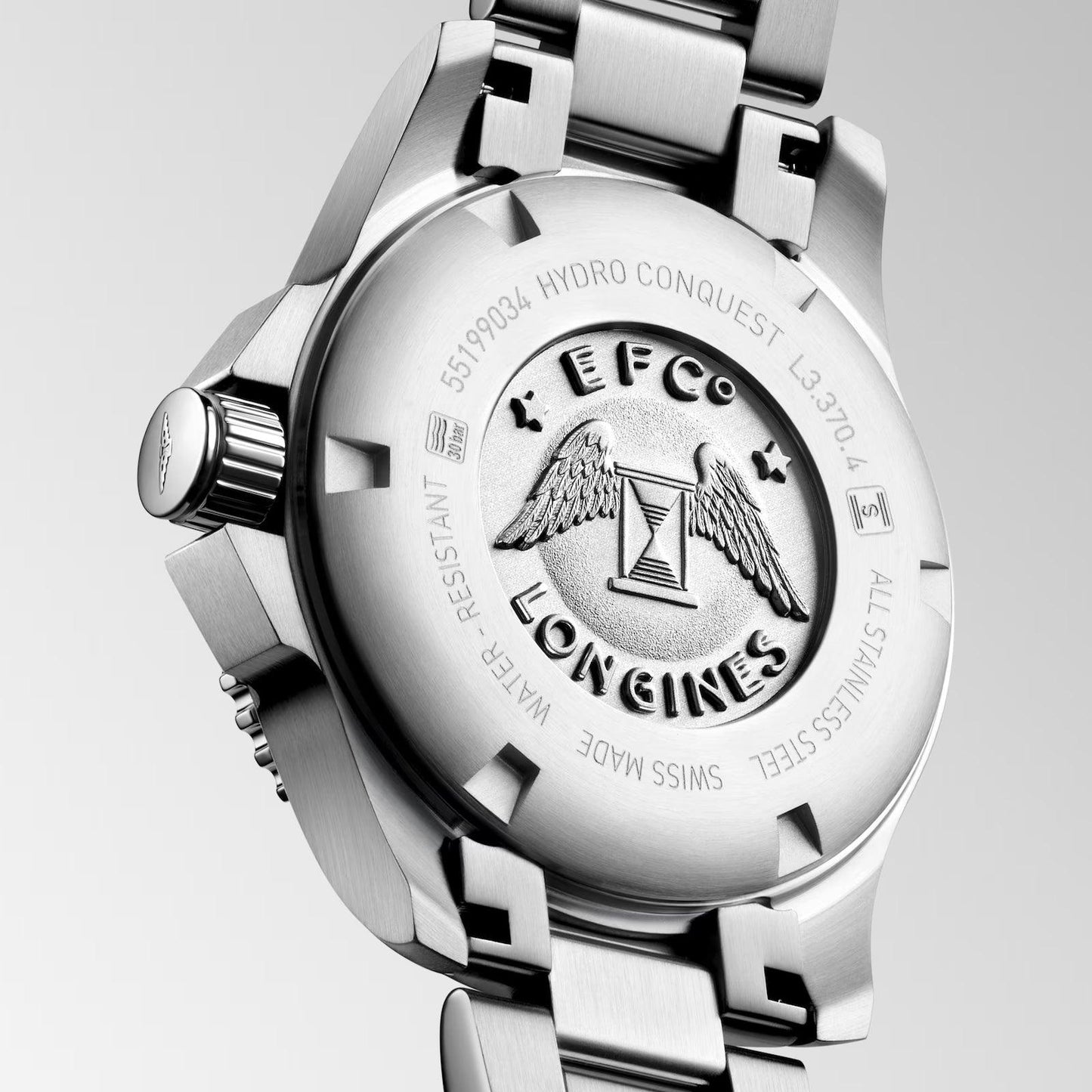 Longines montre Hydroconquest 32mm nacre diamants quartz acier