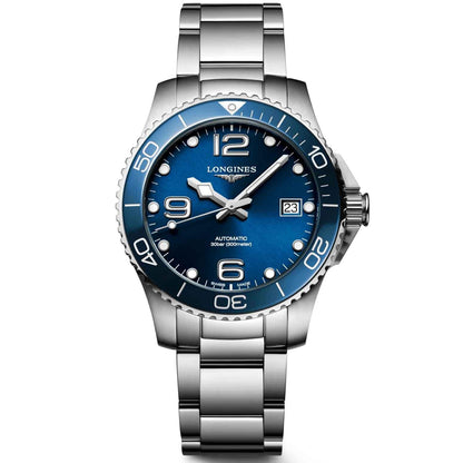 Longines montre HydroConquest 39mm bleu automatique acier L3.780.4.96.6