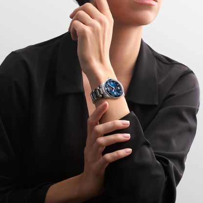 Longines montre HydroConquest 39mm bleu automatique acier L3.780.4.96.6