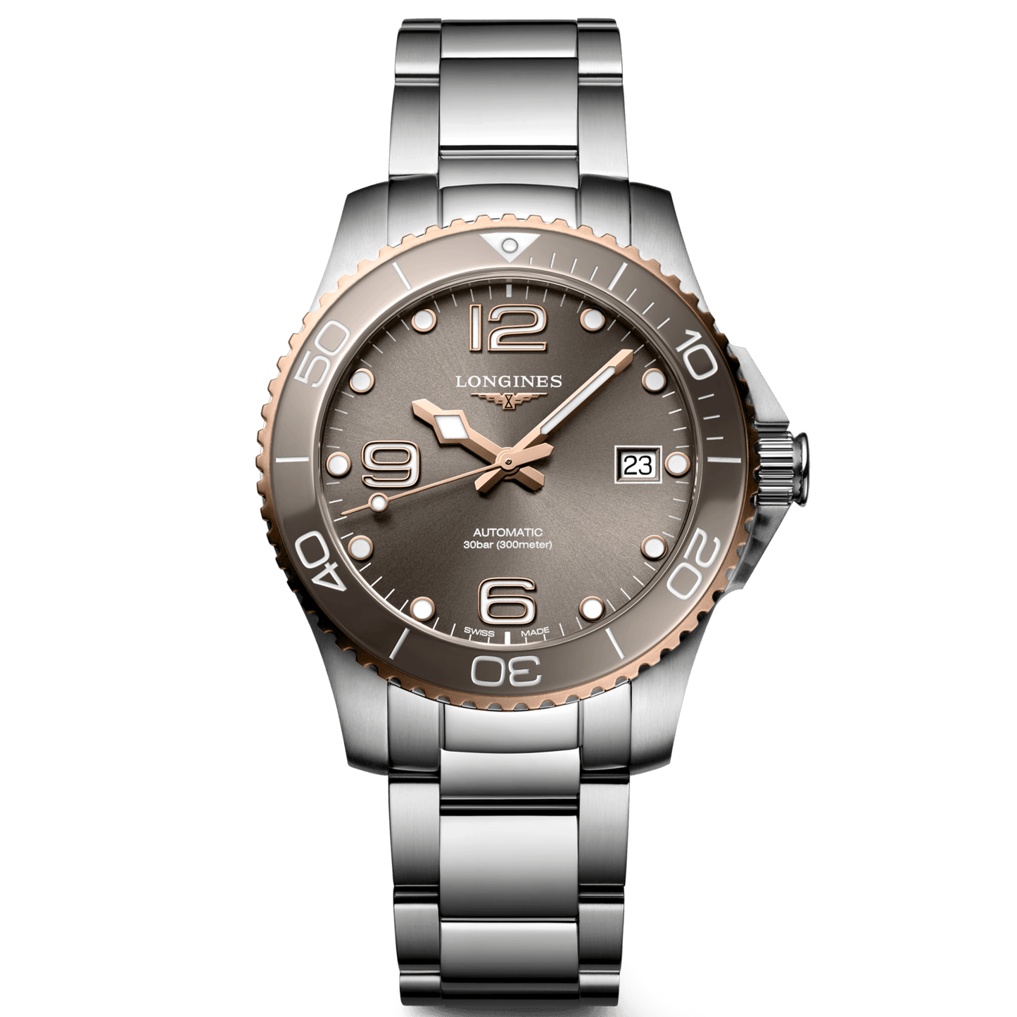 Montre Longines HydroConquest 39 mm en acier gris automatique L3.780.3.78.6