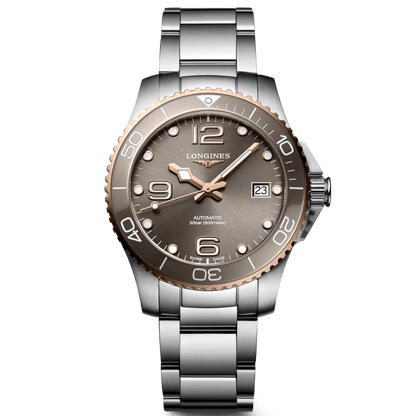 Montre Longines HydroConquest 39 mm en acier gris automatique L3.780.3.78.6
