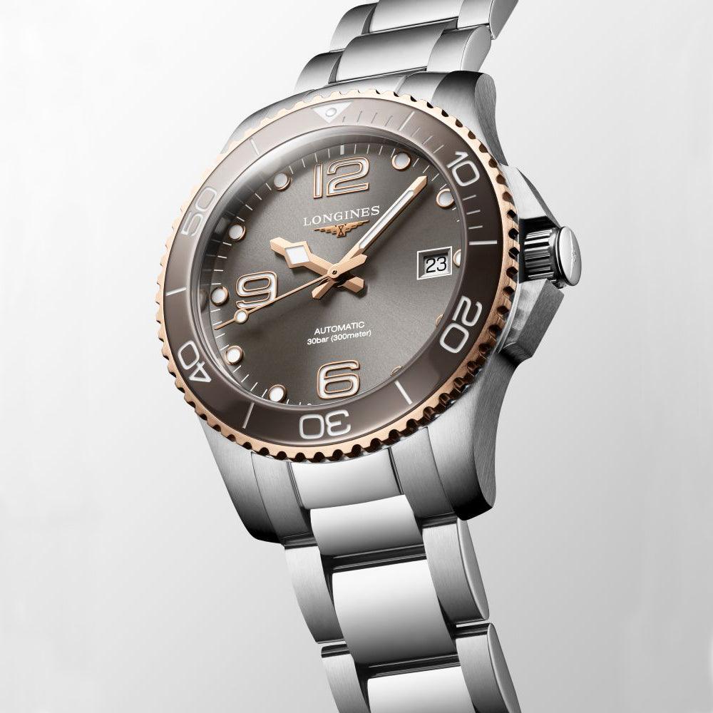 Montre Longines HydroConquest 39 mm en acier gris automatique L3.780.3.78.6