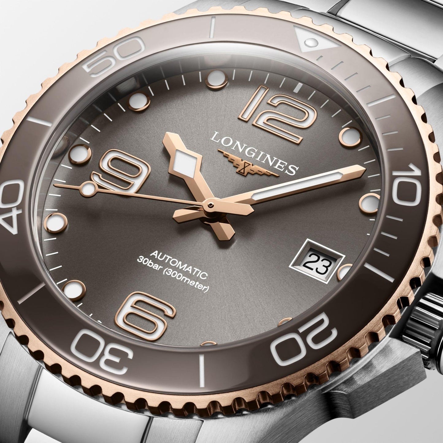 Montre Longines HydroConquest 39 mm en acier gris automatique L3.780.3.78.6