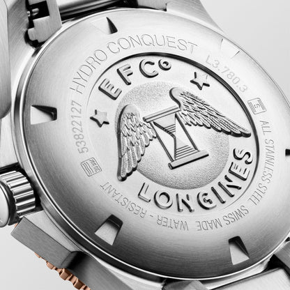 Montre Longines HydroConquest 39 mm en acier gris automatique L3.780.3.78.6