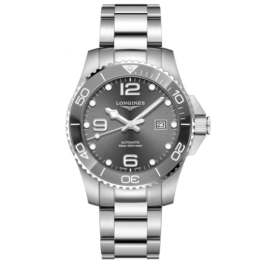 Longines montre Hydroconquest céramique grise automatique L3.782.4.76.6