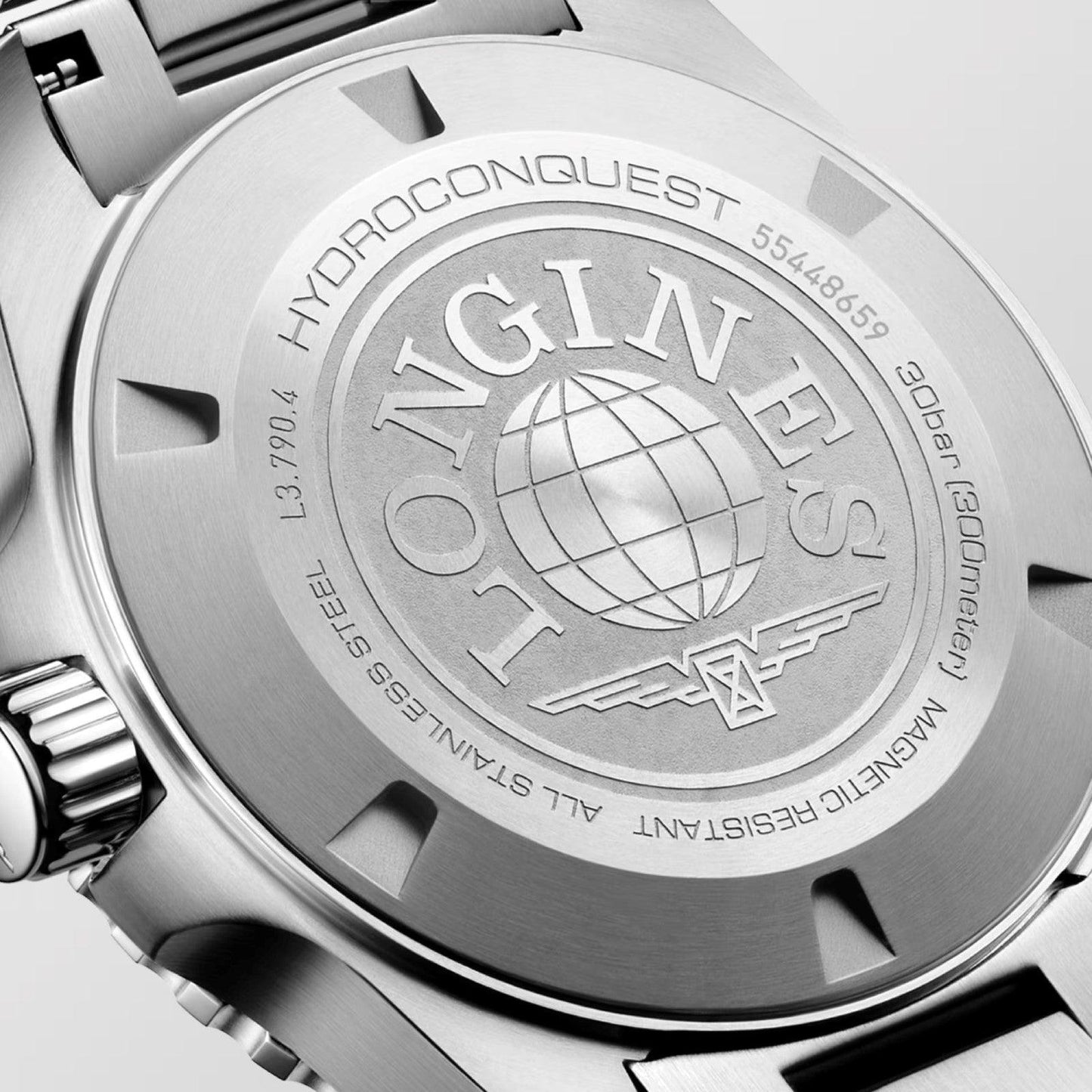 Longines montre Hydroconquest GMT 41mm bleu automatique acier L3.790.4.96.6