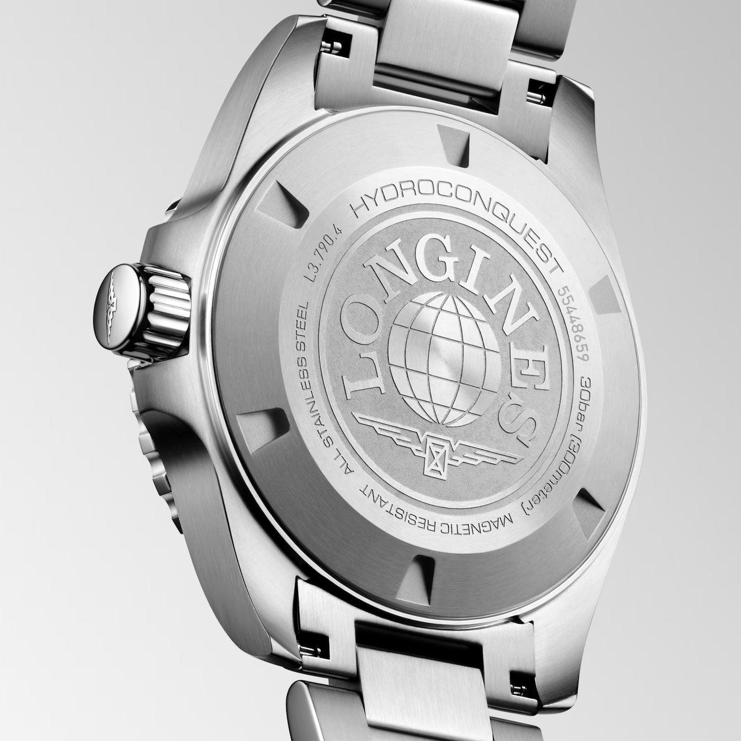 Montre Longines Hydroconquest GMT 41 mm en acier automatique marron L3.790.4.66.6