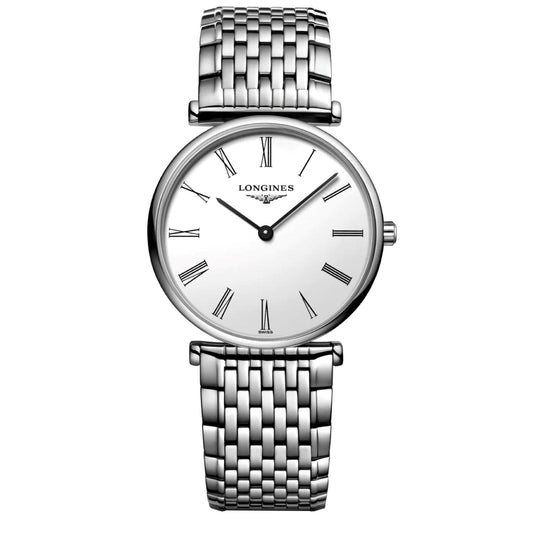 Montre Longines La Grande Classique 29mm blanc quartz acier L4.512.4.11.6