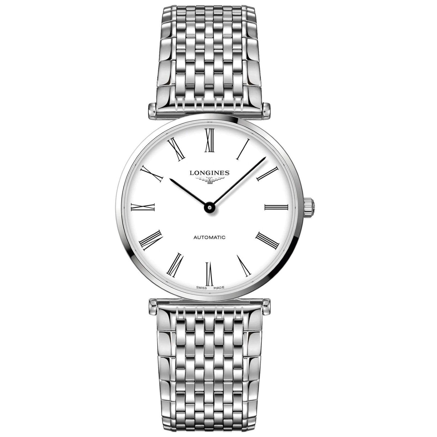 Montre Longines Le Grande Classique 38 mm en acier blanc automatique L4.918.4.11.6