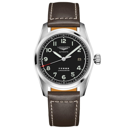 Longines montre Longines Spirit 40mm noir automatique acier L3.810.4.53.0