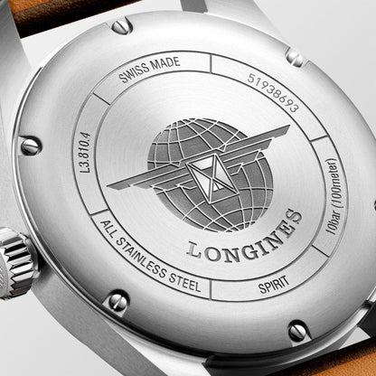 Longines montre Longines Spirit 40mm noir automatique acier L3.810.4.53.0