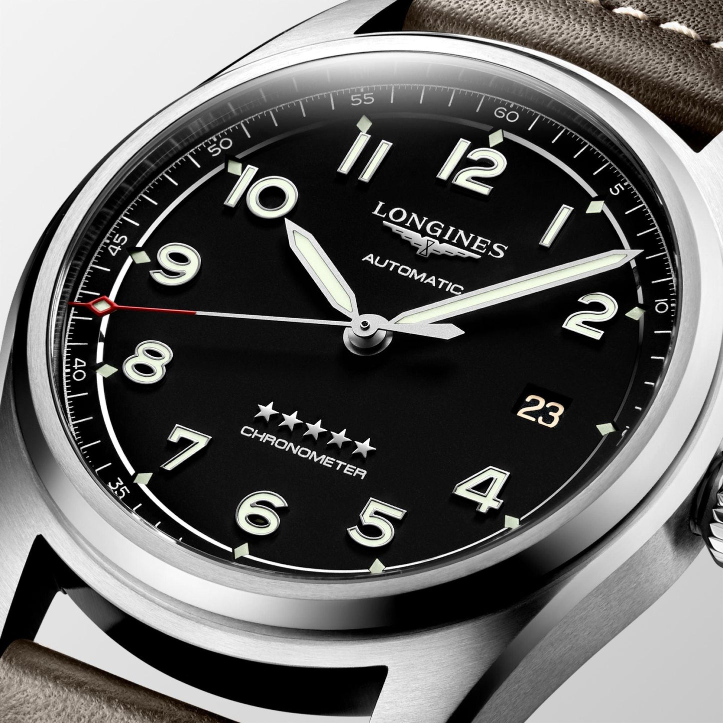 Longines montre Longines Spirit 40mm noir automatique acier L3.810.4.53.0