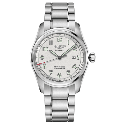 Montre Longines Longines Spirit 42mm argent automatique acier L3.811.4.73.6